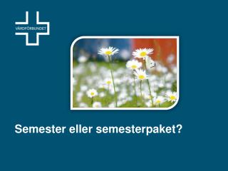 Semester eller semesterpaket?