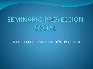 SEMINARIO PROYECCION SOCIAL