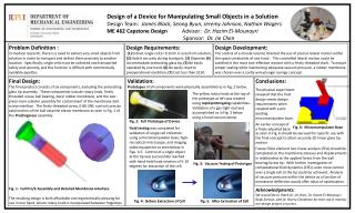 Design of a Device for Manipulating Small Objects in a Solution