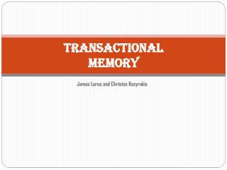 Transactional Memory