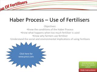 Haber Process – Use of Fertilisers