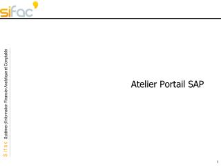 Atelier Portail SAP