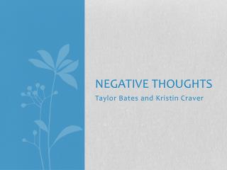 Negative Thoughts