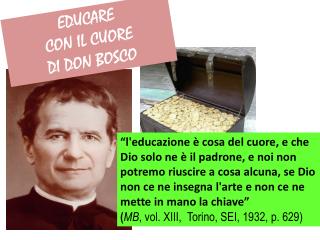 EDUCARE CON IL CUORE DI DON BOSCO