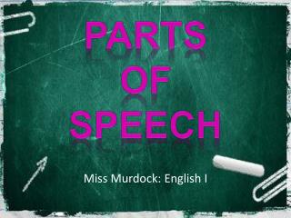 Parts of Speech