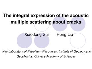 The integral expression of the acoustic multiple scattering about cracks