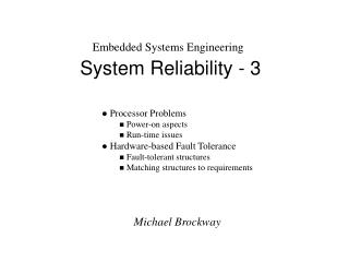 System Reliability - 3