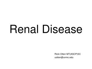 Renal Disease