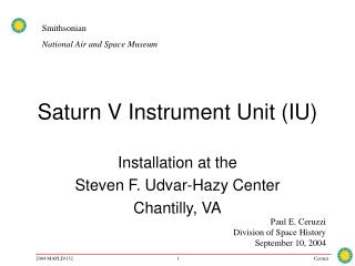 Saturn V Instrument Unit (IU)