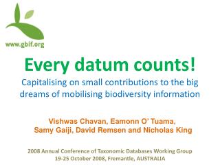 Vishwas Chavan, Eamonn O’ Tuama, Samy Gaiji, David Remsen and Nicholas King