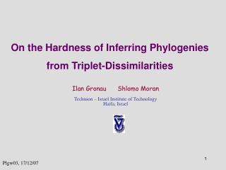 On the Hardness of Inferring Phylogenies from Triplet-Dissimilarities