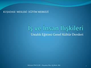 İş ve İnsan İlişkileri