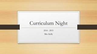 Curriculum Night