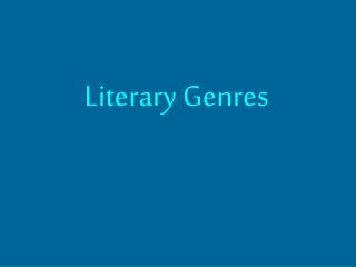 Literary Genres