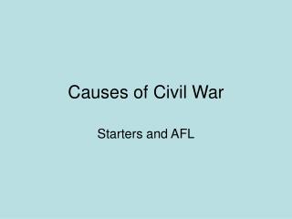 Causes of Civil War