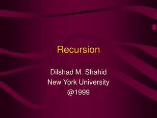 Recursion