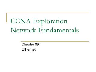 CCNA Exploration Network Fundamentals