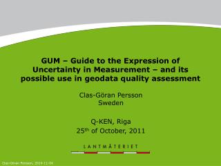 Clas-Göran Persson Sweden Q-KEN, Riga 25 th of October, 2011