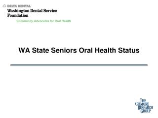 WA State Seniors Oral Health Status