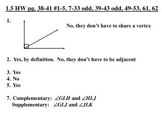 1.5 HW pg. 38-41 #1-5, 7-33 odd, 39-43 odd, 49-53, 61, 62