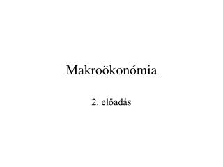 Makroökonómia