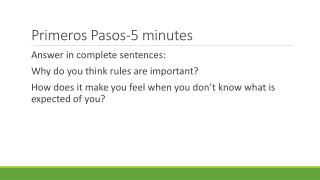 Primeros Pasos-5 minutes