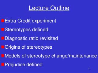 Lecture Outline