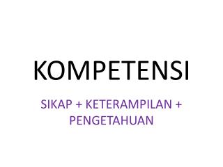 KOMPETENSI