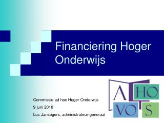 Financiering Hoger Onderwijs