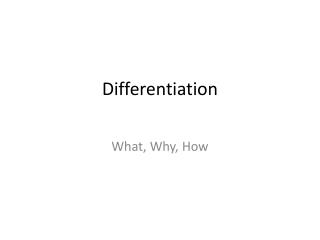 Differentiation