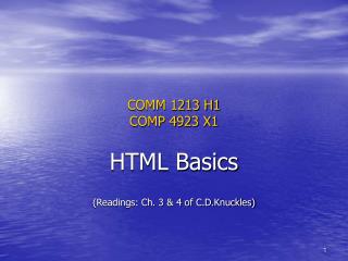 COMM 1213 H1 COMP 4923 X1