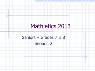 Mathletics 2013