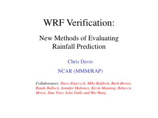 WRF Verification: