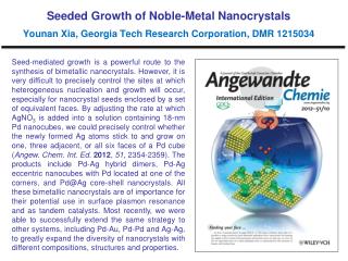 Serving as an Associate Editor of Nano Letters Serving as a member of the advisory boards of