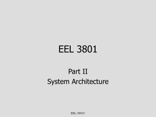 EEL 3801