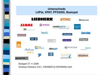 Unterschiede LitPat, XPAT, PFS3000, Basicpat