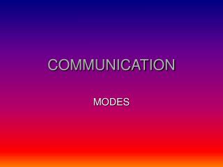 COMMUNICATION