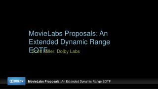 Scott Miller, Dolby Labs