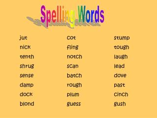 Spelling Words