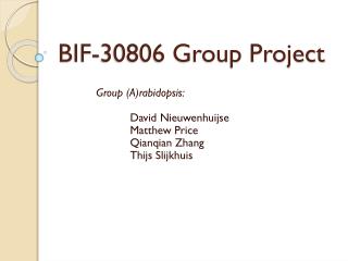 BIF-30806 Group Project