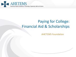 Paying for College: Financial Aid &amp; Scholarships