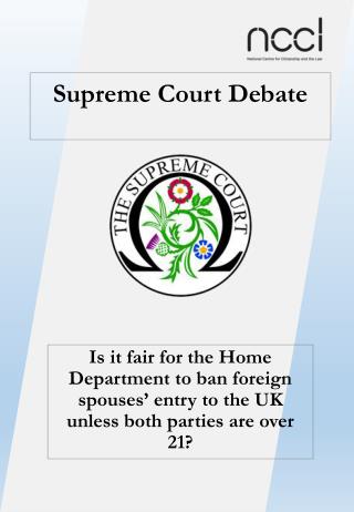 Supreme Court Debate