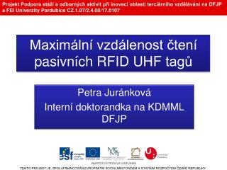 Maximální vzdálenost čtení pasivních RFID UHF tagů