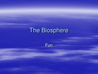 The Biosphere