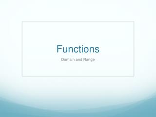 Functions