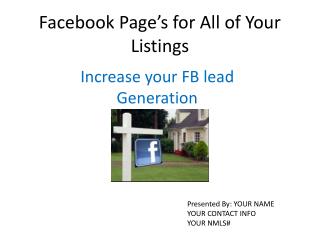 Facebook Page’s for All of Your Listings
