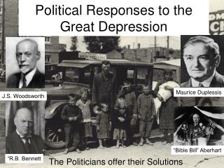 Political Responses to the Great Depression