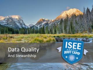 Data Quality And Stewardship