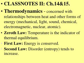 CLASSNOTES II: Ch.14&amp;15.