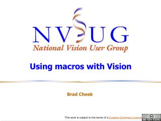 Using macros with Vision